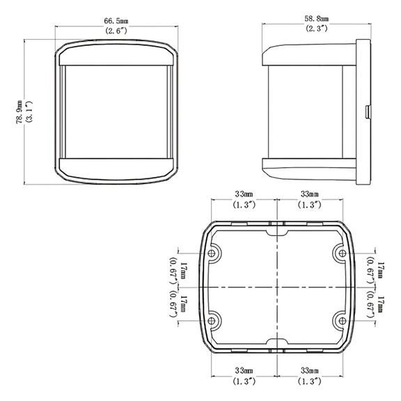 SEAFLO 1W LED Stern Light, White Housing, Regular Square Navigation Light, 2NM image number 1