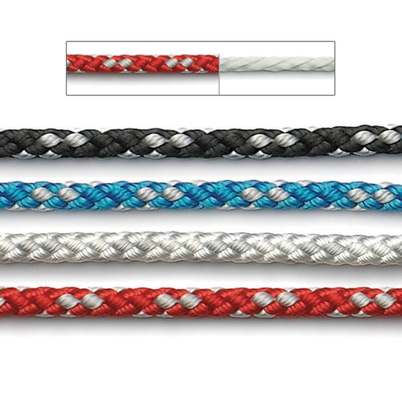 ROBLINE Pre-Stretched 8-Plaited Polyester Dinghy Line, Sold by the Foot