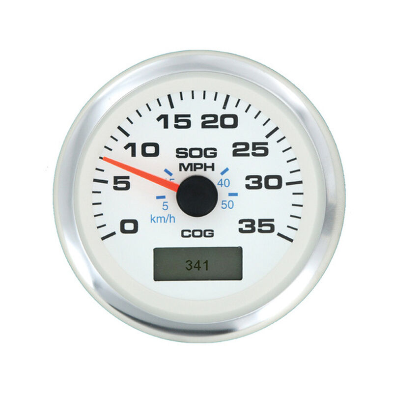 White Premier Pro GPS Speedometer, 35 mph image number 0