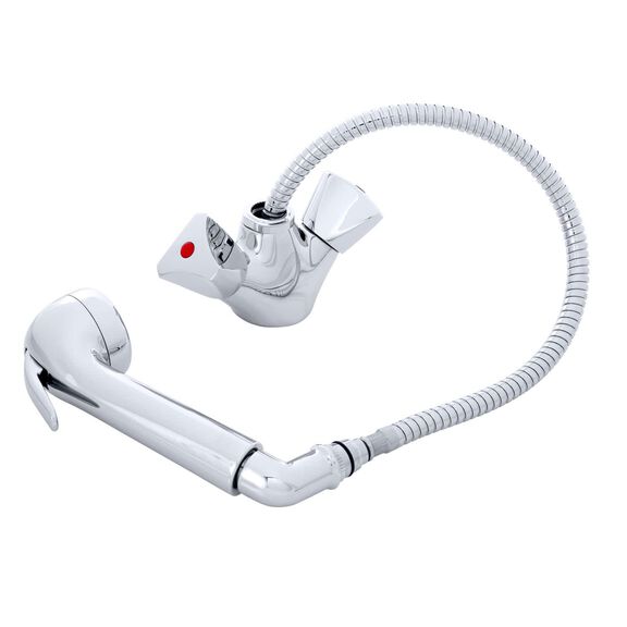 Trinidad Head/Shower Combo Faucet Large Chrome Sprayer No Hook, 6' Stainless Steel Hose Chrome image number 1