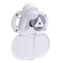 Trinidad Transom Shower Cold Only, Arctic White Cup & Lid, Small Arctic White Sprayer, 6' Stainless Steel Hose, Chrome Trinidad Handle image number 0