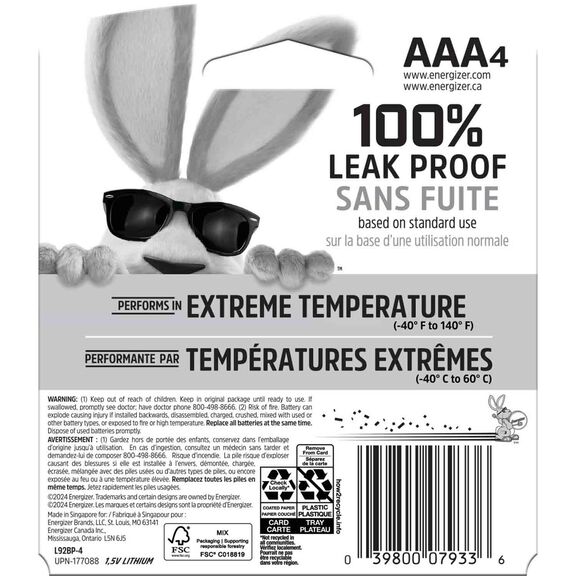 Energizer Ultimate Lithium AAA Batteries image number 1
