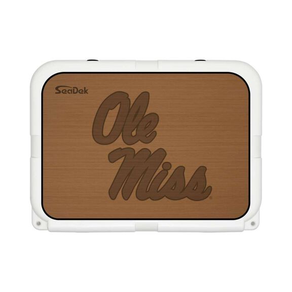 SeaDek Cooler Pad - Collegiate Collection - Fits YETI Tundra 35 - Mocha / Black, University of Mississippi image number 0