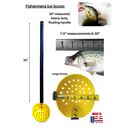 FLI Products Fisherman's Ice Fishing Skimmer Scoop Slush Strainer 36" Single Black & Yellow image number 6