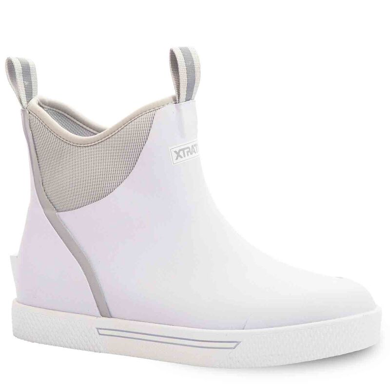 Xtratuf Men's Wheelhouse 6" Ankle Deck Boots, in White, Size 8 | by West Marine