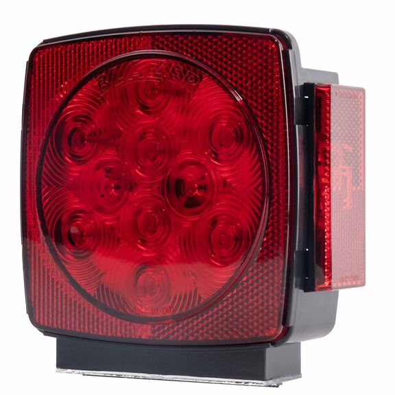 Led Brake Light Ygmylandbb Truck Tail Light Bar, 43 LED Trailer Tail Lights, Turn Signal Brake Reverse Tail All In One Trailer Taillights With Iron Net Protection, RV Black Red LED Car - Foto 7