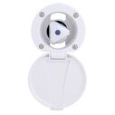 Trinidad Recessed Control Valve Cold Only, Arctic White Cup & Lid, Chrome Trinidad Handle image number 0