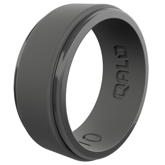 Men's Step Edge Polished Silicone Ring, Size 12 image number 0