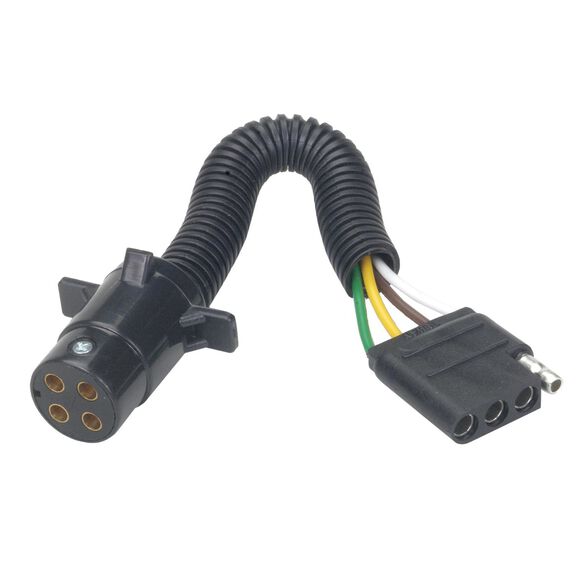 4 to 4-Way Round-to-Flat Trailer Plug Adapter image number 0
