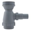 2" Drain, Trap Sink Drain, 1-1/4" & 1-1/2" Hose Barb, w/Strainer, w/Chain Stopper Brushed Finish image number 1