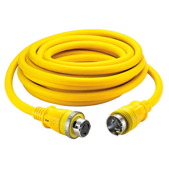 Hubbell Marine Cable, 50A 125/250V, 25ft, with LEDs, Yellow image number 0