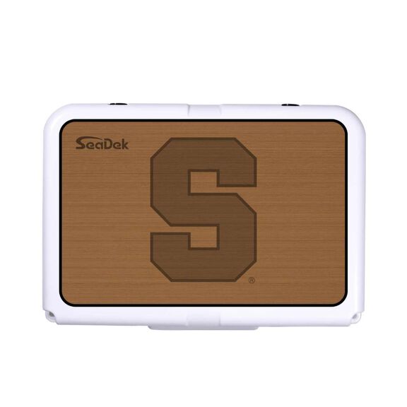 SeaDek Cooler Pad - Collegiate Collection - Fits RTIC 20 - Mocha / Black, University of Syracuse image number 0