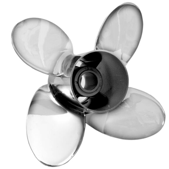 14" x 19" Quicksilver Typhoon 4-Blade, RH, Stainless Steel Propeller image number 0