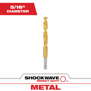 5/16" SHOCKWAVE Impact Duty RED HELIX Titanium Drill Bit