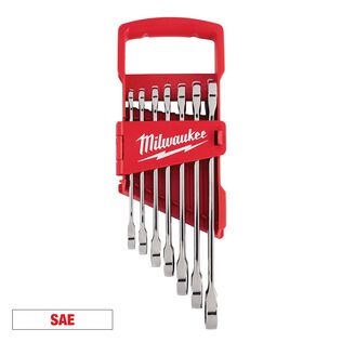 Ratcheting Combination Wrench Set - SAE, 7 Piece