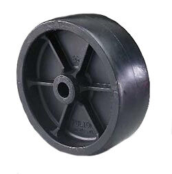 Trailer Jack 6" Replacement Wheel Spare Black Poly 