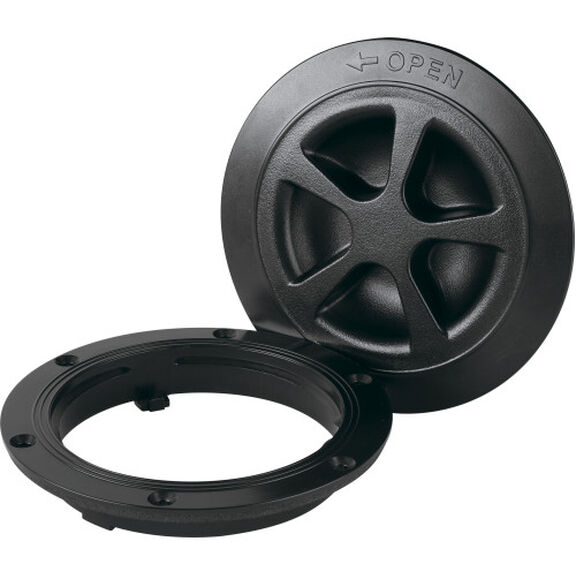 Round Shape Non-Slip Inspection Hatch, 6 Inch, Black image number 1