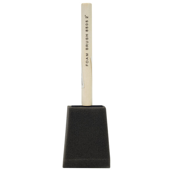 Economy Foam Brush W/Wood Handle (High Density) image number 0