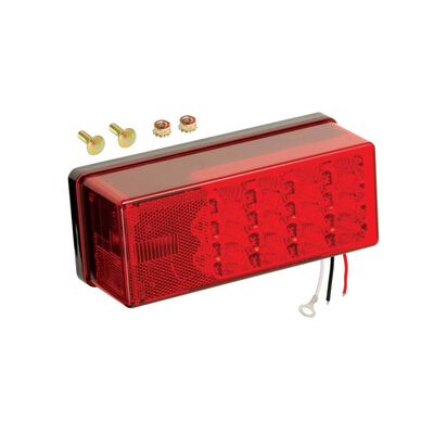 3 x 8 Low Profile Waterproof 8-Function LED Taillight, Left/Roadside, for Over 80" Wide Trailers