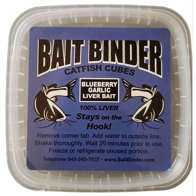 2 oz. Bait Binder Catfish Cubes Liver Bait, Blueberry Garlic