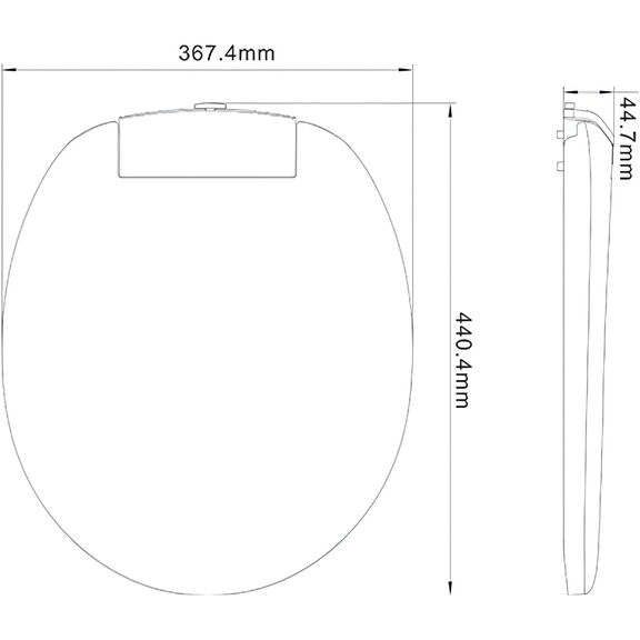 Soft-Close RV Toilet Replacement Seat and Cover, White image number 3