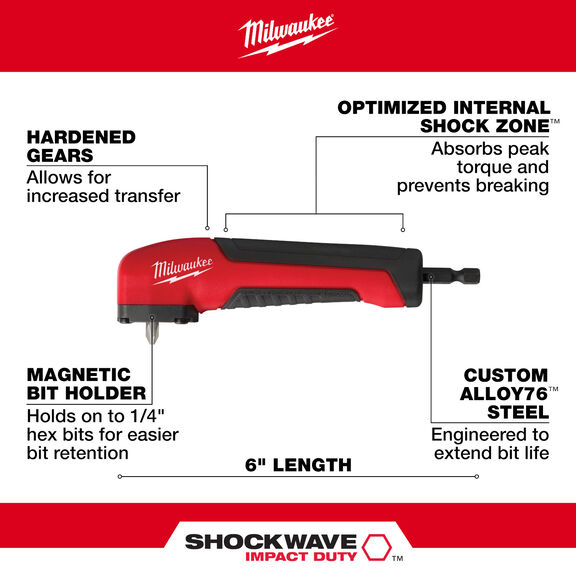 SHOCKWAVE Impact Duty Impact Right Angle Adapter image number 1