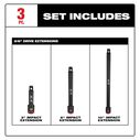 SHOCKWAVE&trade; Impact Duty&trade; 3/8" Drive Extension Set, 3 Piece image number 1