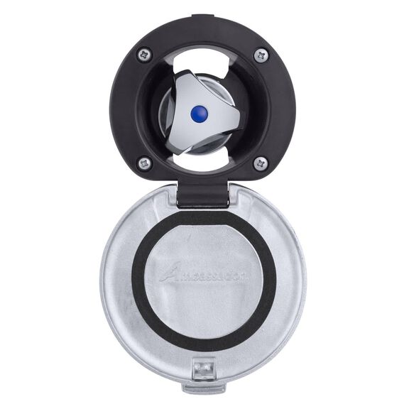 Trinidad Recessed Control Valve Cold Only, Black Cup with Stainless Steel Lid w/Gasket, Chrome Trinidad Handle image number 0