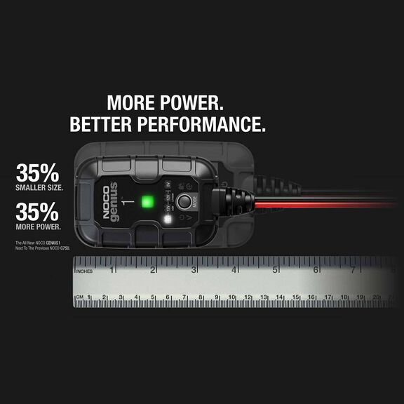 Noco Genius Automatic Portable Battery Charger with Reverse Polarity Protection and Advanced Temperature Compensation, 1 Amp, 6V/12V image number 4
