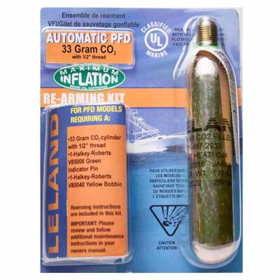 Inflatable Life Jacket V95000 Series Rearming Kit, Automatic 33 g., 1/2" Threaded