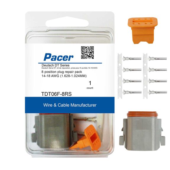 14-18 AWG DT Deutsch Plug Repair Kit, 8 Position image number 0