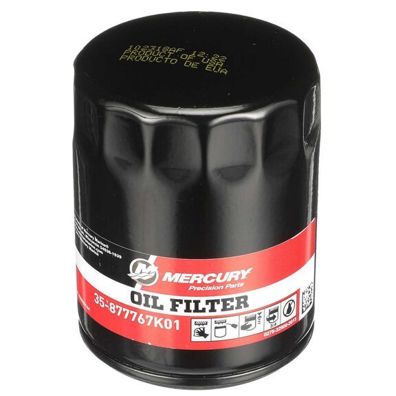 Mercury Verado Oil Filter 877767K01 for Mercury L4 135-200hp Verado Outboards image number 0