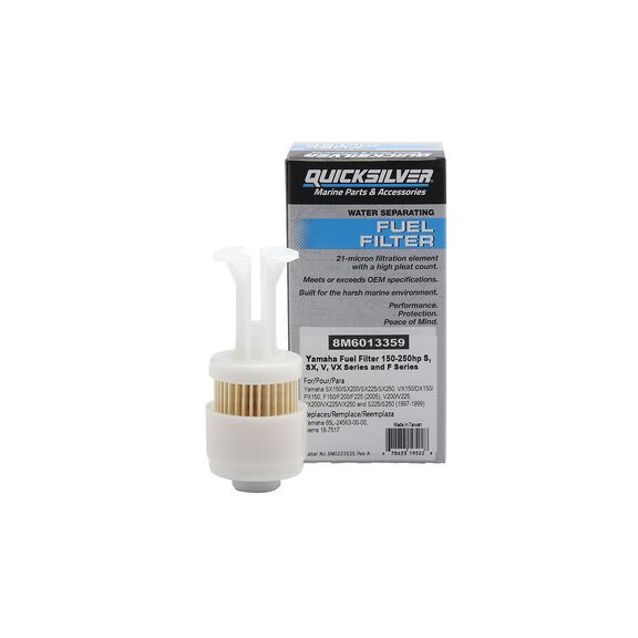 Quicksilver 8M6013359 Fuel Filter, Yamaha 150-250hp S, SX, V, VX Series & F Series image number 0