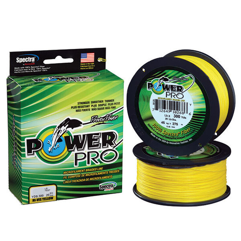 POWER PRO Spectra Braided Fishing Line, HiVis Yellow, 300 yds. West Marine