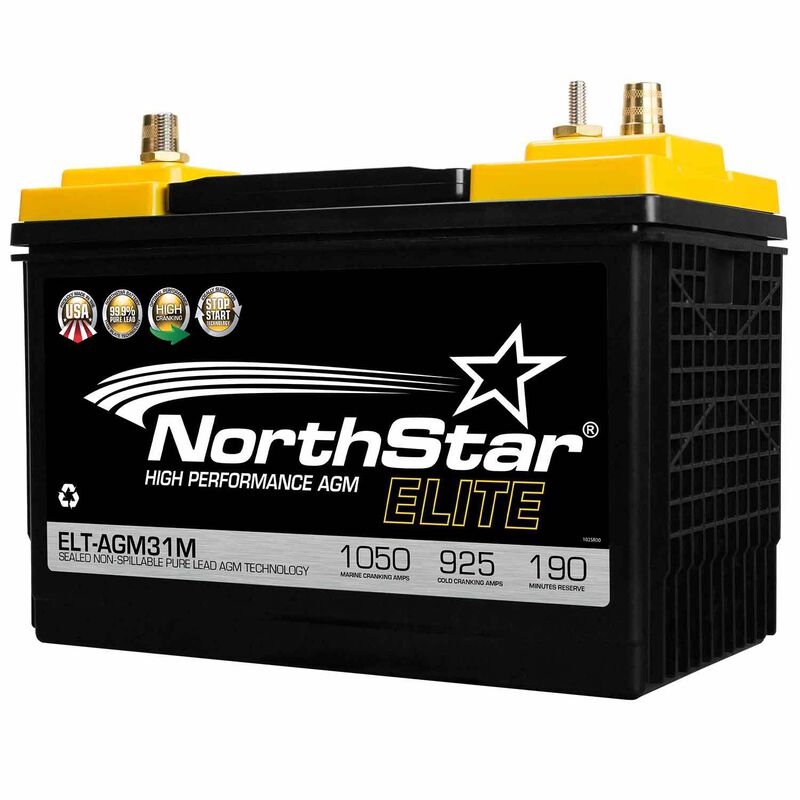 NORTHSTAR BATTERY Elite High Performance Pure Lead 31M AGM Battery with SAE/Threaded Terminals