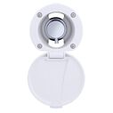 Aidack Recessed Control Valve Hot/Cold Mixer, Arctic White Cup & Lid, Chrome Aidack Handle image number 0