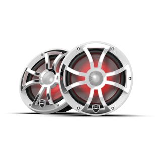 Wet Sounds REVO 8 inch High Output Coaxial Speakers w/ XS-White Stainless Steel RGB Grilles