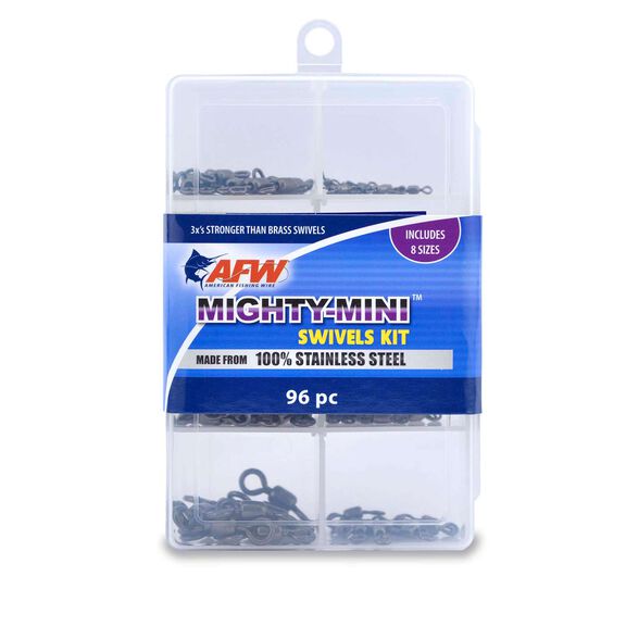 Stainless Steel Crane Swivels Kit, - 12 pc #14, 12 pc #12, 12 pc #10, 12 pc #7, 12 pc #5, 12 pc #3, 12 pc #1, 12 pc #1/0 image number 0