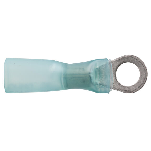 16-14 AWG Heat Shrink Ring Terminals, 3/8", Blue, 3-Pack image number 0
