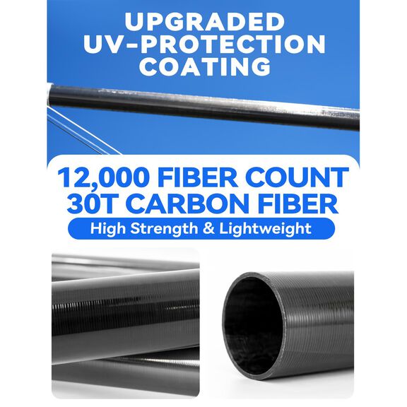 BLUEWING Carbon Fiber Outrigger Poles 22ft, 2 Pack image number 1