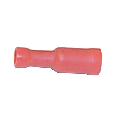 22-18 AWG Female Bullet Terminals, Red, 100-Pack