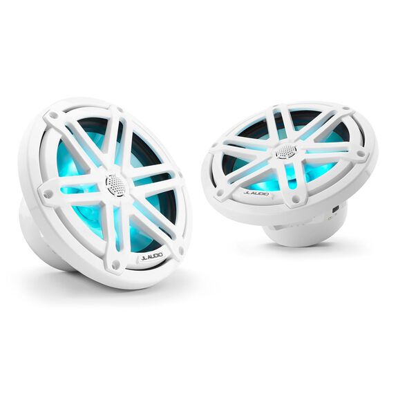 M3-770X-S-Gw-i 7.7" Marine Coaxial Speakers, White Sport Grilles with RGB LED Lighting image number 6