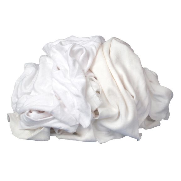 Recycled White Cloth Rags, 8 lb. Box image number 1