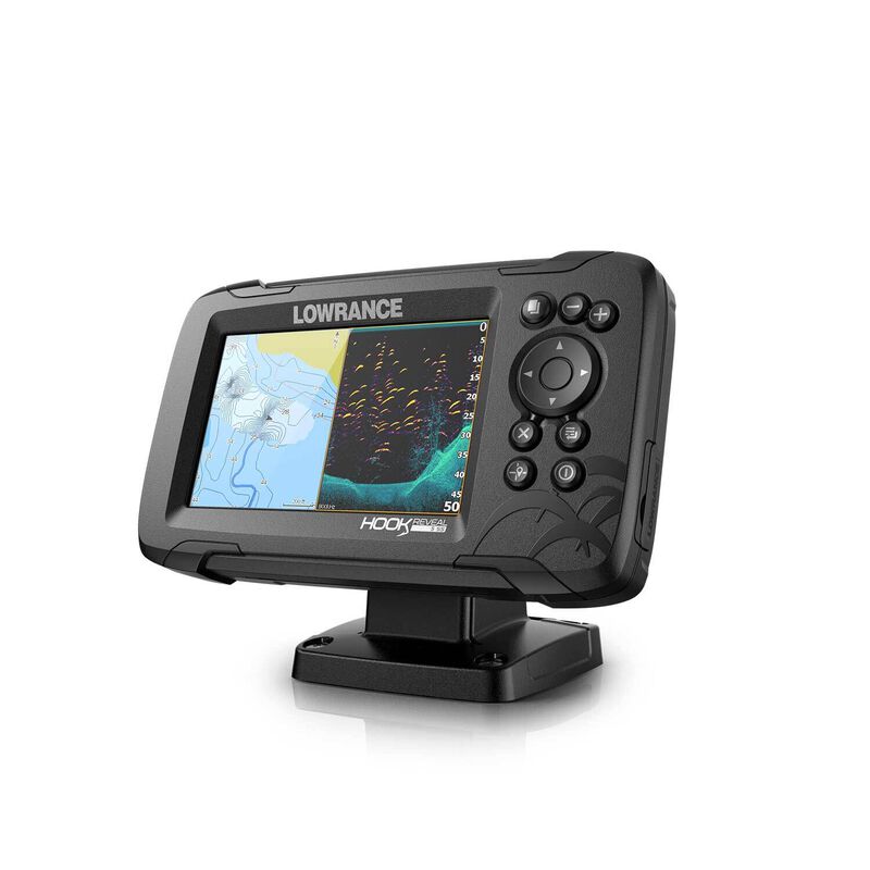 HOOK Reveal 5 Fishfinder/Chartplotter Combo with SplitShot Transducer and C-MAP Contour Plus Charts image number null