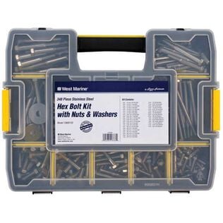 Stainless Steel Hex Bolt Kit, 348-Pack