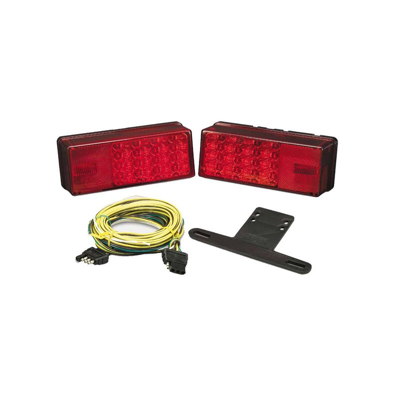 3 x 8 LED Low Profile Waterproof Trailer Light Kit, for Trailers Over 80" image number 0