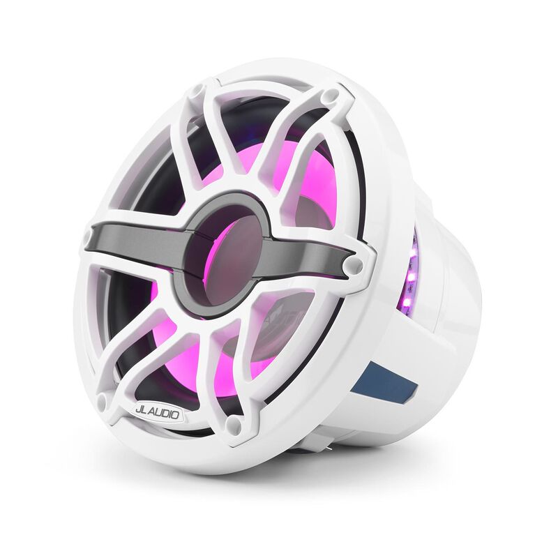 M6-10IB-S-GwGw-i-4 10" Marine Subwoofer Driver, White Sport Grille with RGB LED Lighting image number 3