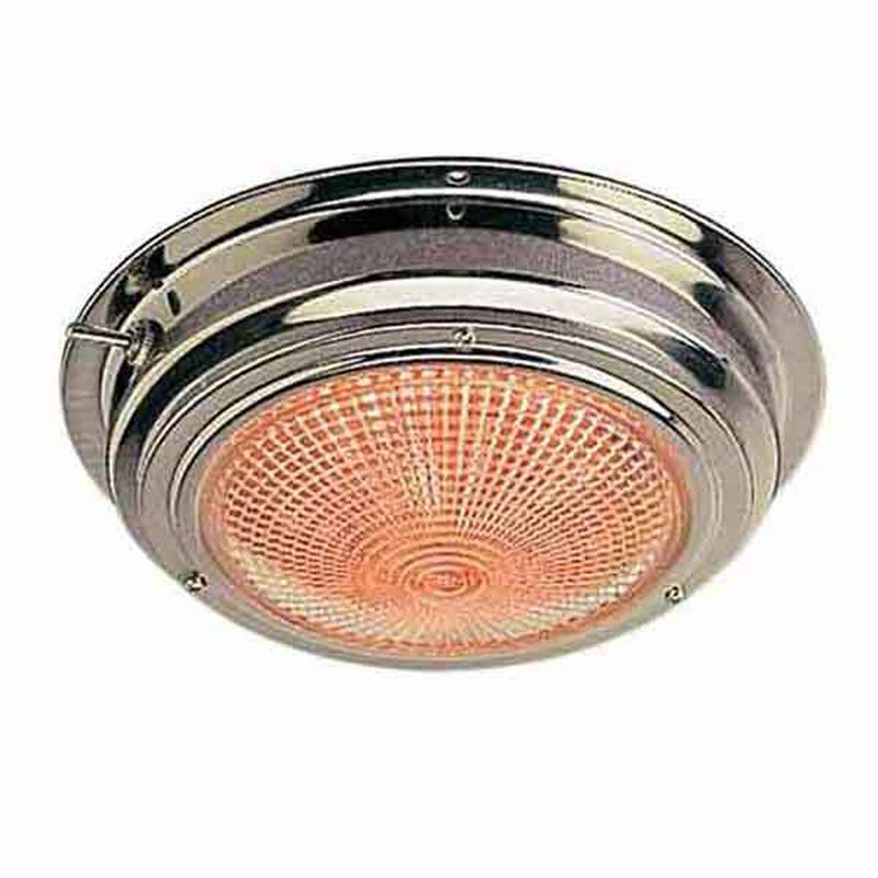 LED Day/Night Stainless Steel Dome Light, 6-3/4", 12V image number 0