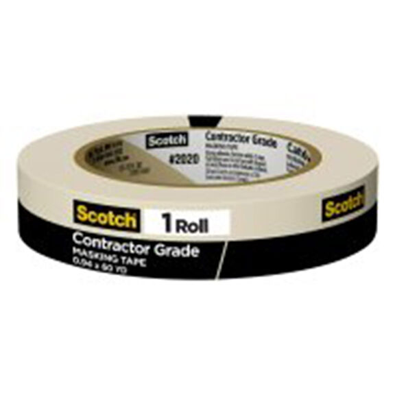Scotch Contractor Grade Masking Tape 2020-24AP, 0.94" x 60.1 yd (24mm x 55m) image number 0