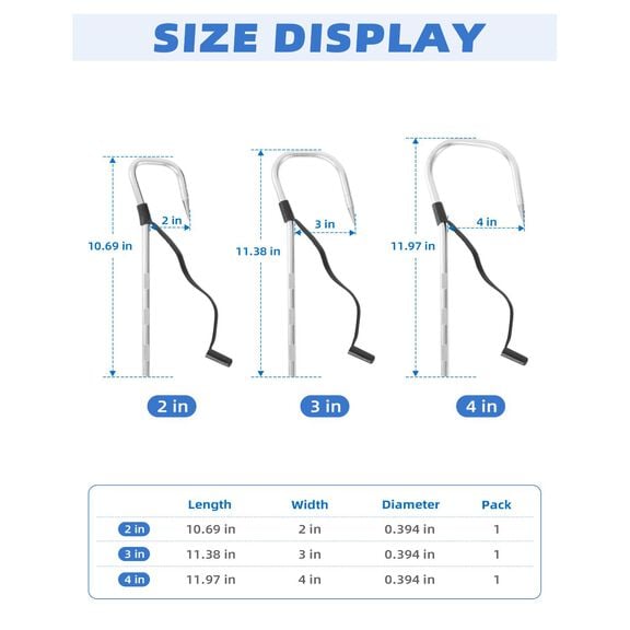 BLUEWING Stainless Steel Gaff Hook 2in, Model B image number 3